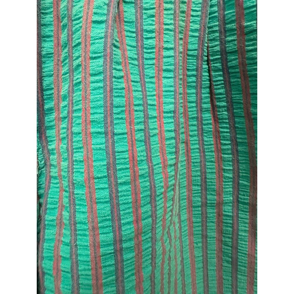 Vintage 90s Woolrich Blue Pink Striped High Waist Pleated Shorts Small - Picture 6 of 8
